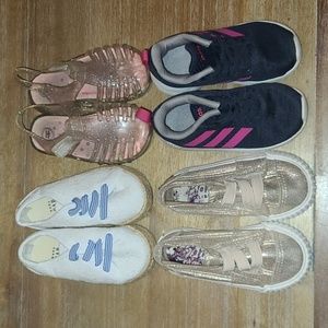 4 pairs size 6  girls shoes